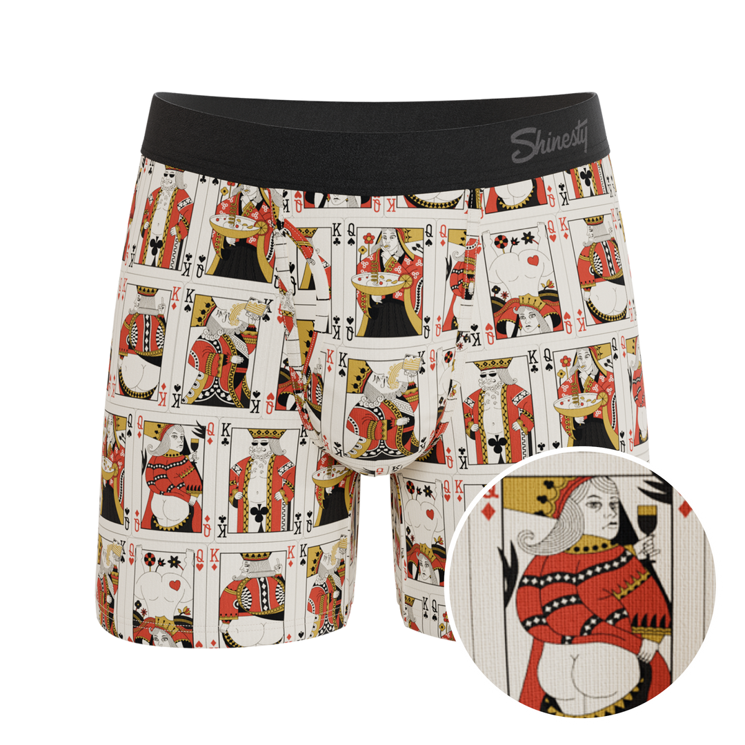 The Bottomless Blackjack | Vintage Playing Cards Ball Hammock® Pouch Underwear With Fly