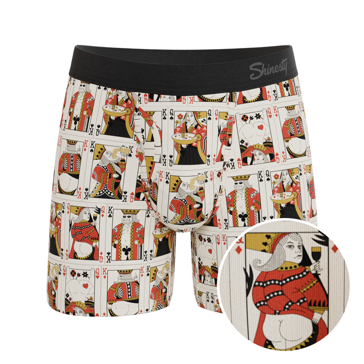 The Bottomless Blackjack | Vintage Playing Cards Ball Hammock® Pouch Underwear With Fly