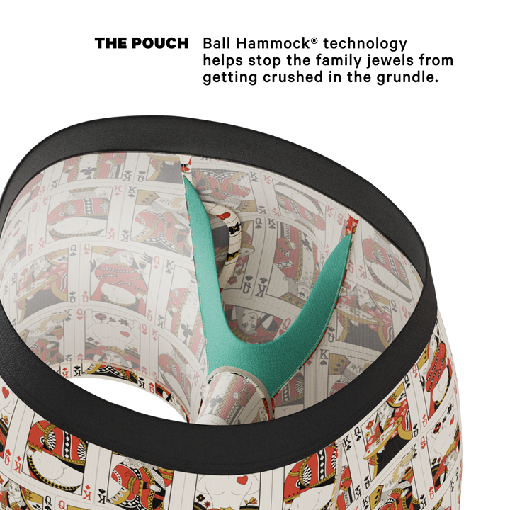 The Bottomless Blackjack | Vintage Playing Cards Ball Hammock® Pouch Underwear With Fly