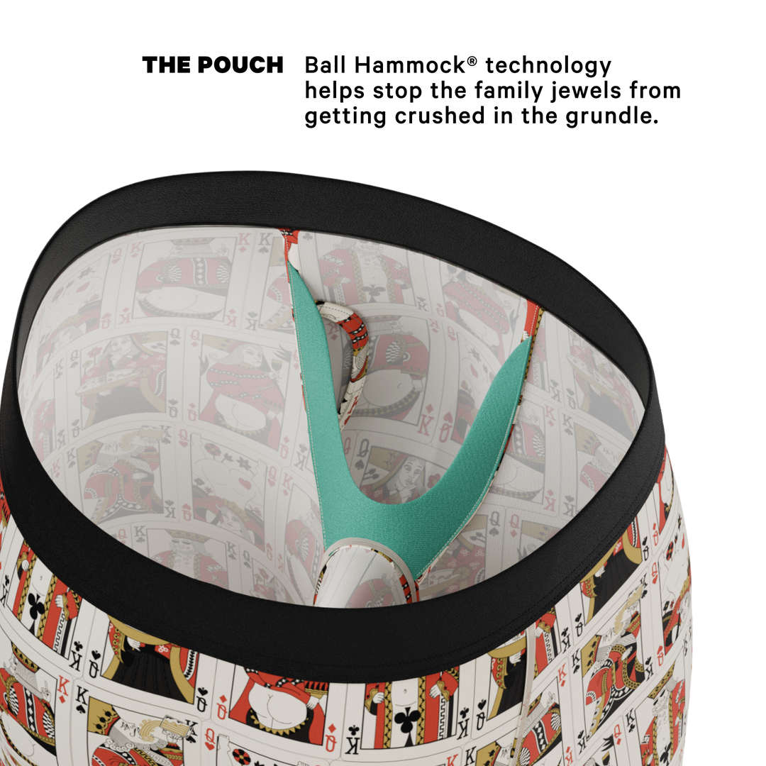 The Bottomless Blackjack | Vintage Playing Cards Long Leg Ball Hammock® Pouch Underwear With Fly
