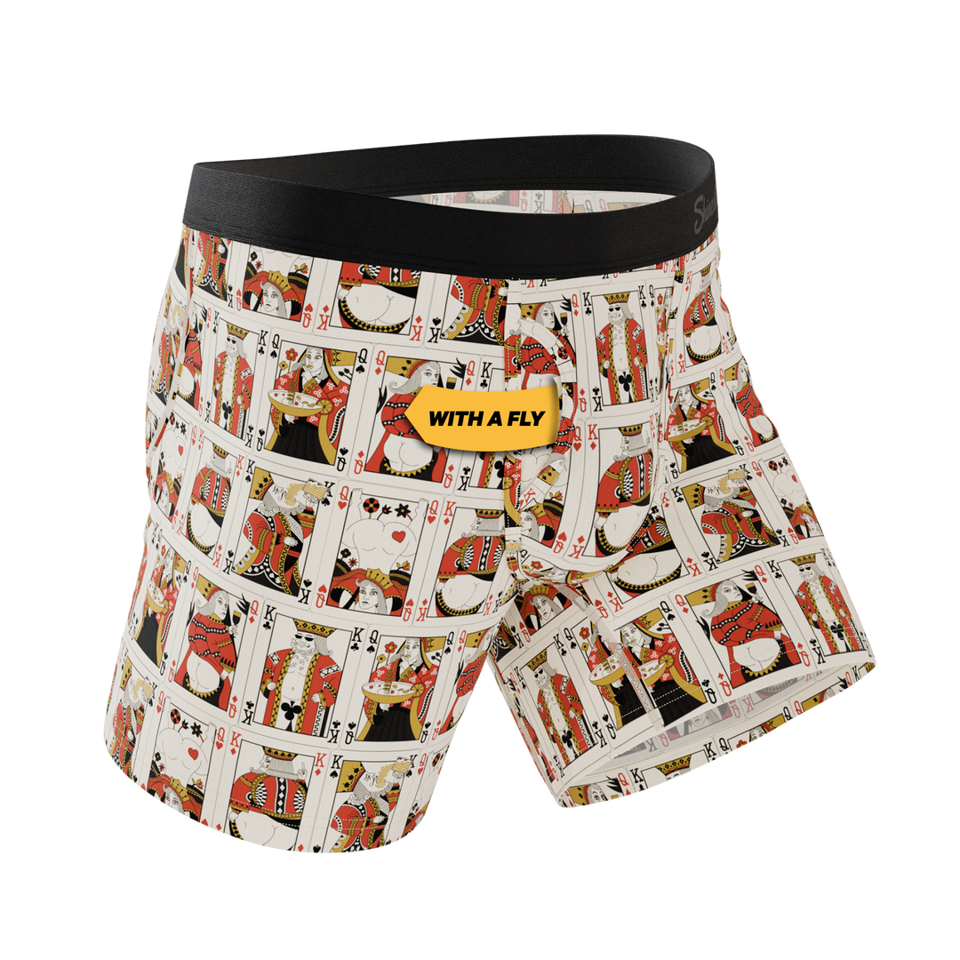 The Bottomless Blackjack | Vintage Playing Cards Ball Hammock® Pouch Underwear With Fly