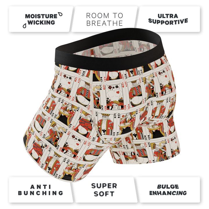 The Bottomless Blackjack | Vintage Playing Cards Ball Hammock® Pouch Underwear With Fly