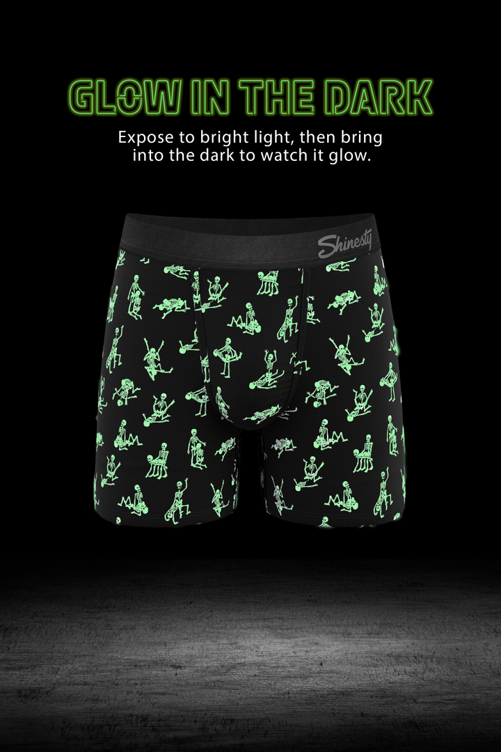 The Bare Back Bones | Glow in the Dark Skeletons Ball Hammock® Pouch Underwear With Fly