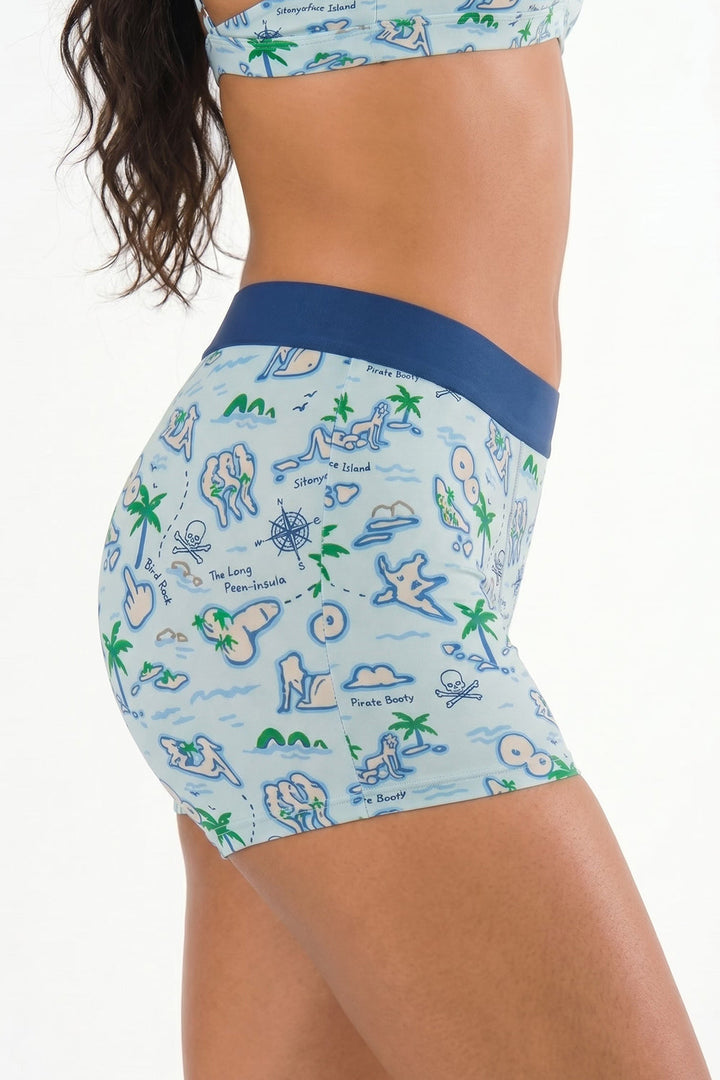 The Pirate's Booty | Naughty Map Women’s Boxers