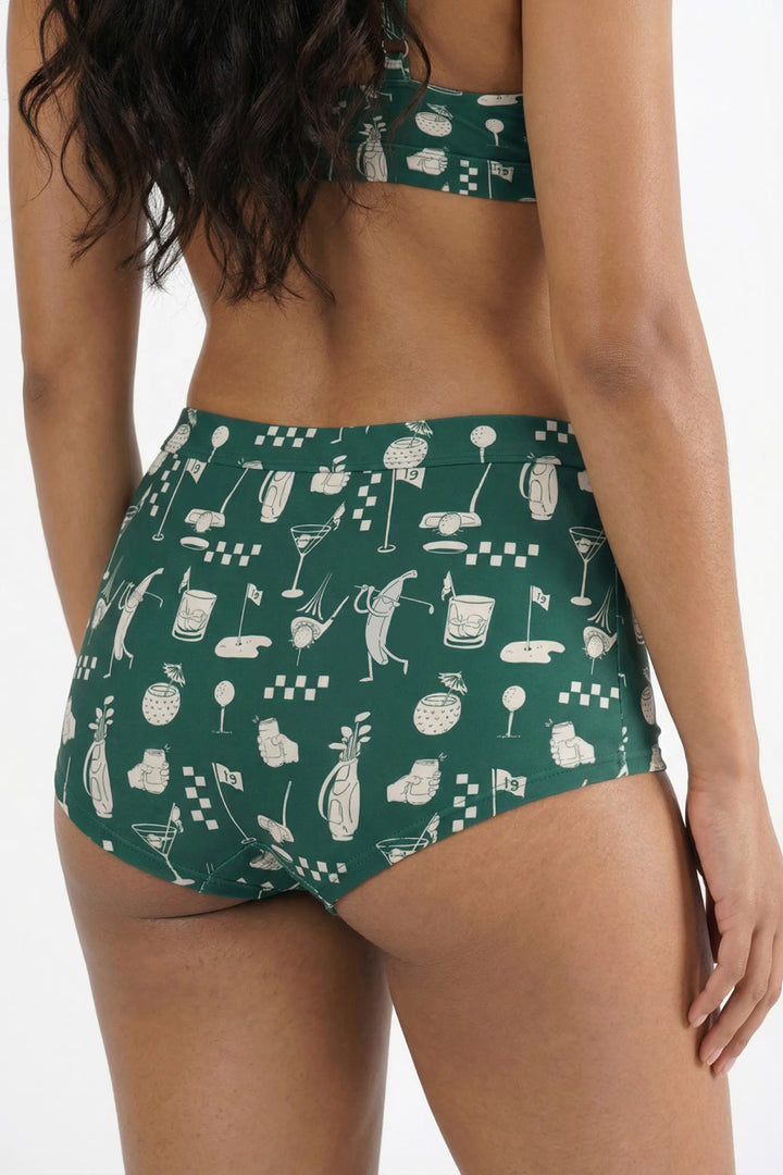 The Mulligan | Green Golf Modal Boyshort Underwear