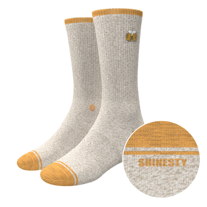 The Brewski | Beer Heel Hammock™ Crew Socks