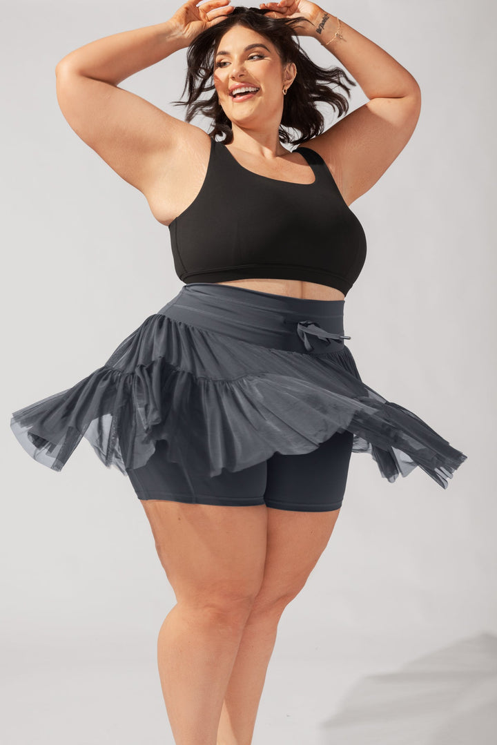 Pirouette Skort - Smoky Grey