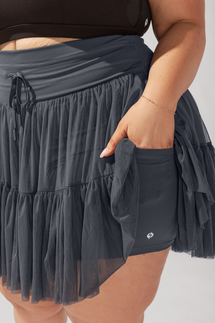 Pirouette Skort - Smoky Grey