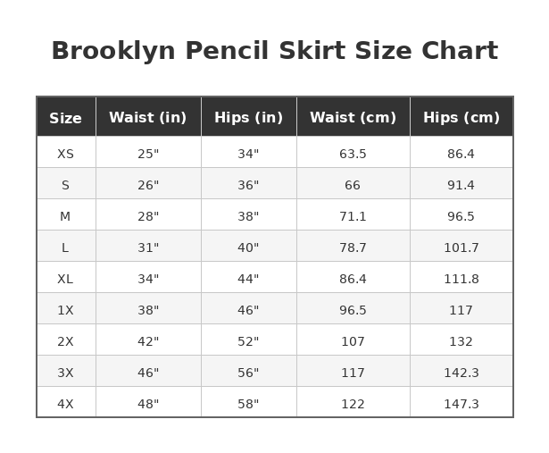 Brooklyn Pencil Skirt in Black