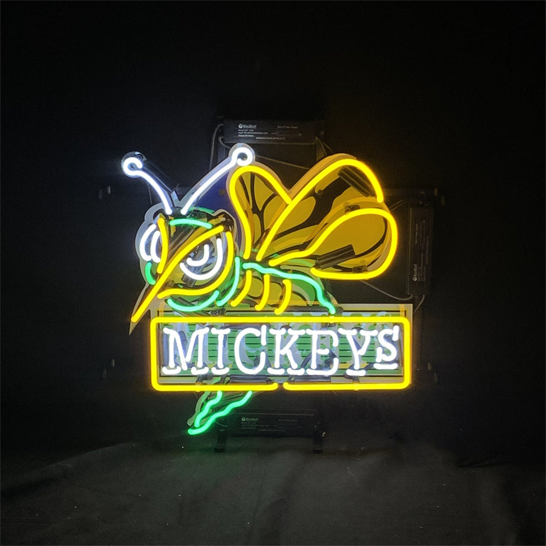 Bumblebee Mickeys Neon Sign with UV-printed