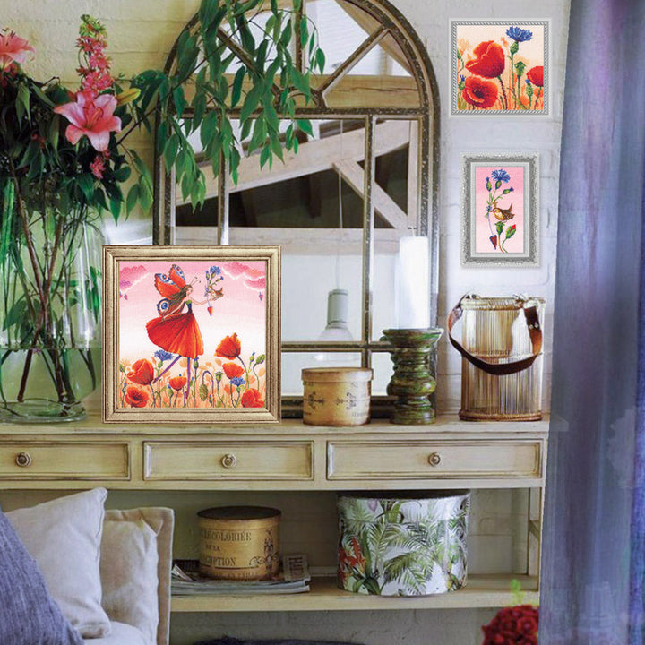 Poppy color M1002 Counted Cross Stitch Kit