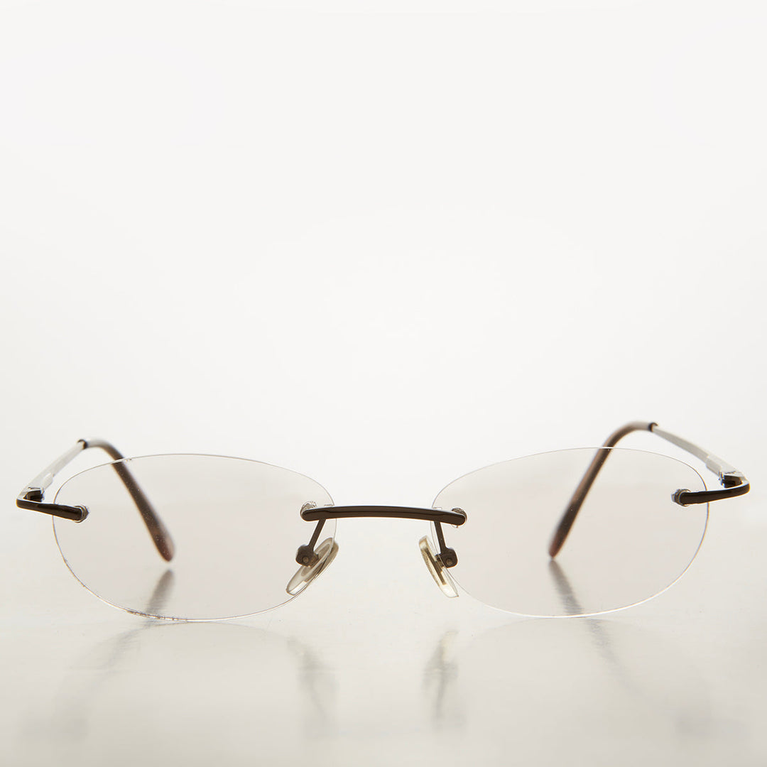 Rimless Half Frame Reading Glasses - Carlton