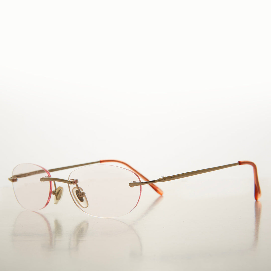 Rimless Half Frame Reading Glasses - Carlton