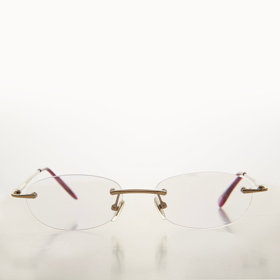 Rimless Half Frame Reading Glasses - Carlton