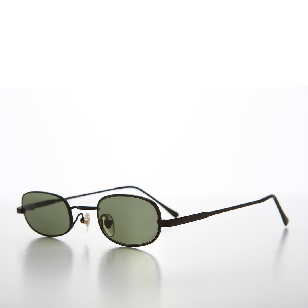 Tiny Half Frame Rectangular 90s Vintage Sunglass - Carson