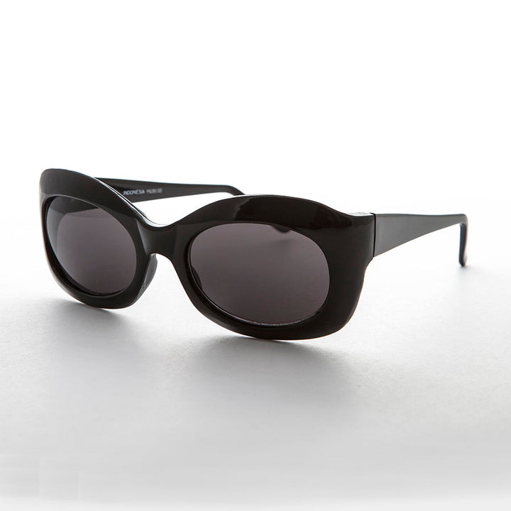 Oval Bug Eye Vintage Cocktail Sunglass - Cassidy