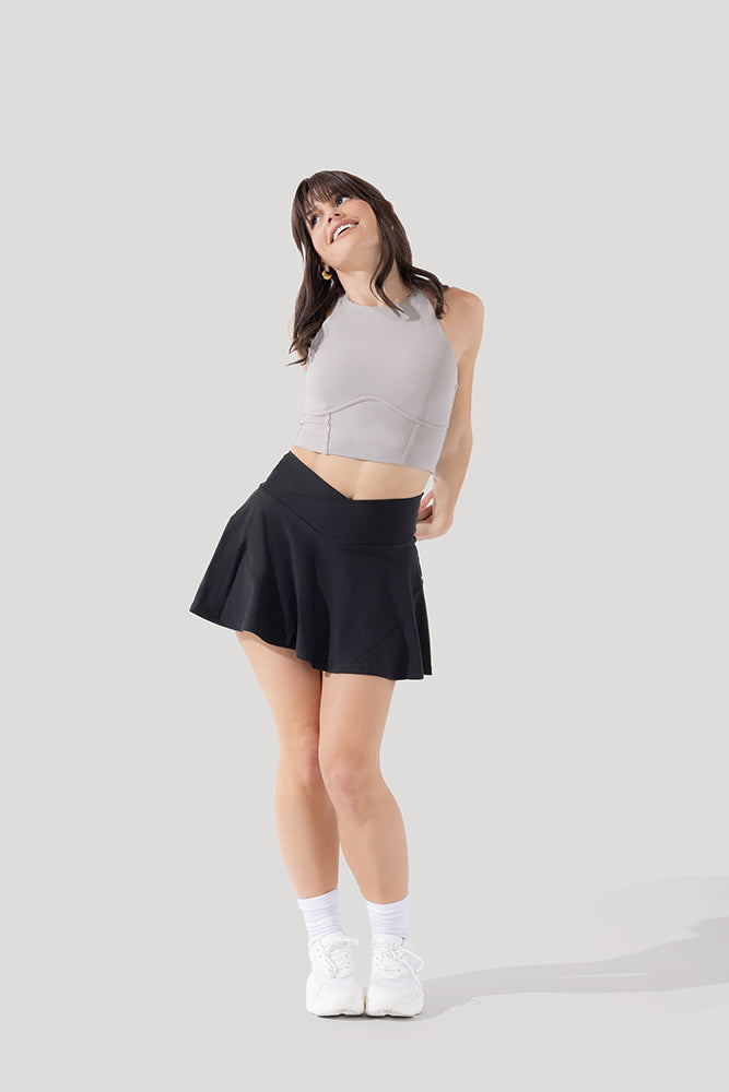 Crisscross Hourglass® Twirl Skort - Black