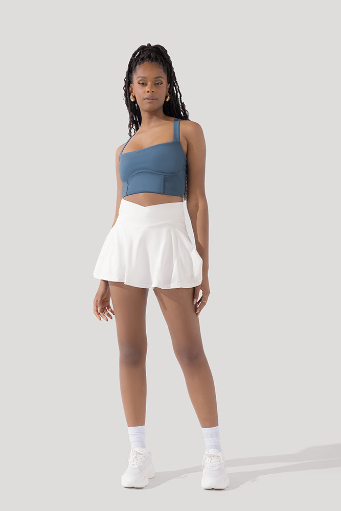 Crisscross Hourglass® Twirl Skort - White