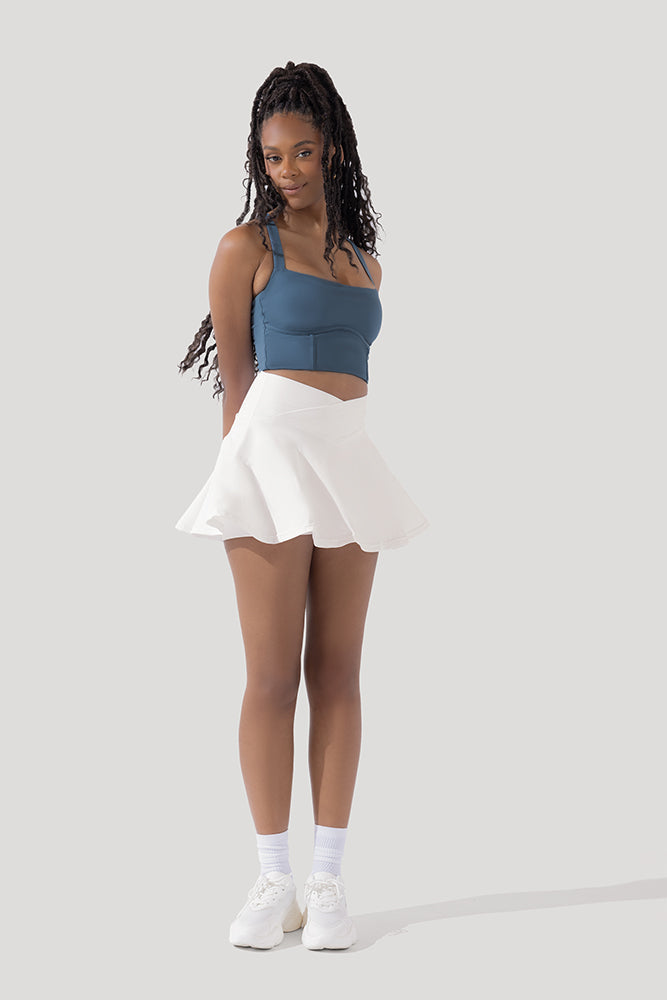 Crisscross Hourglass® Twirl Skort - White