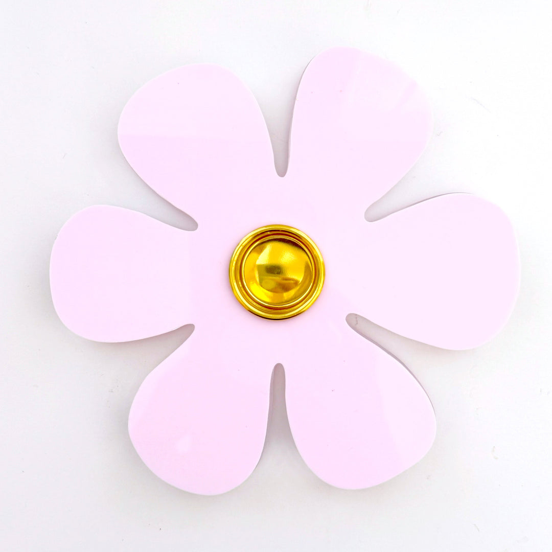 Retro flower acrylic candle holder