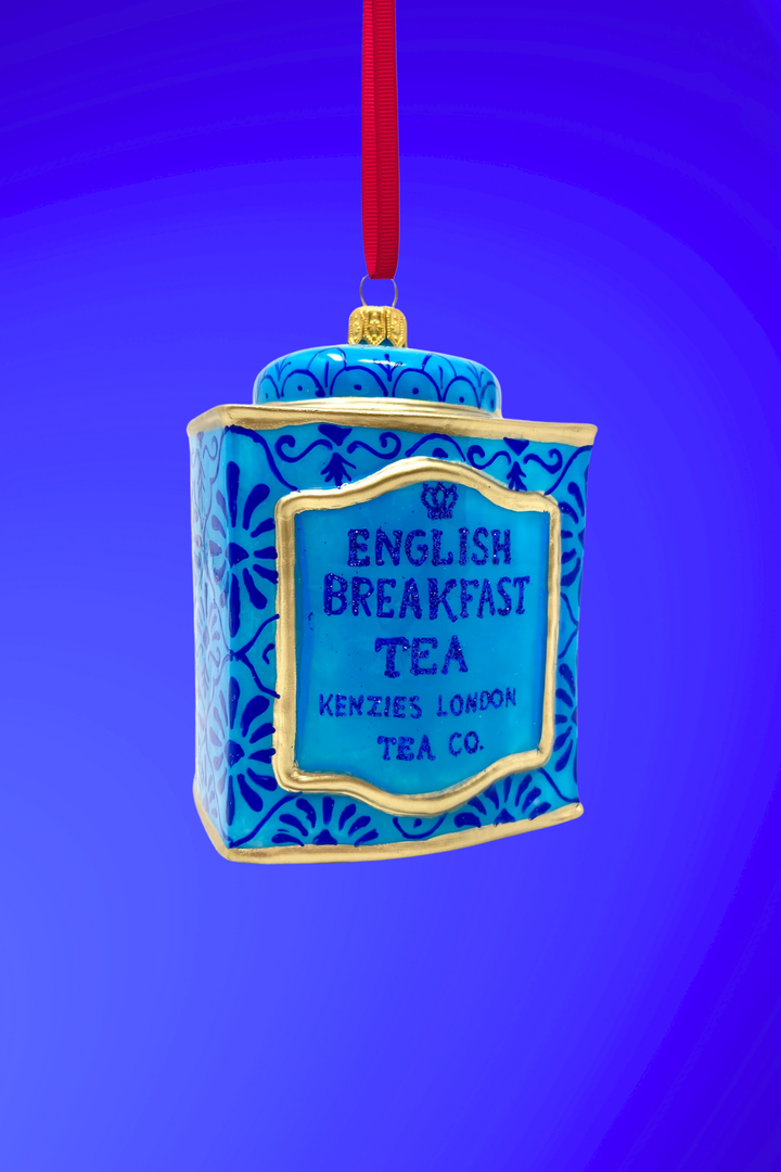 Chester Tea Tin Glass Ornament
