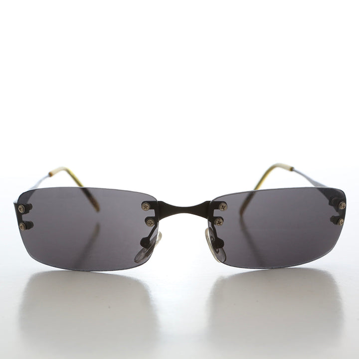90s Rimless Rectangular Sunglasses - Cordy