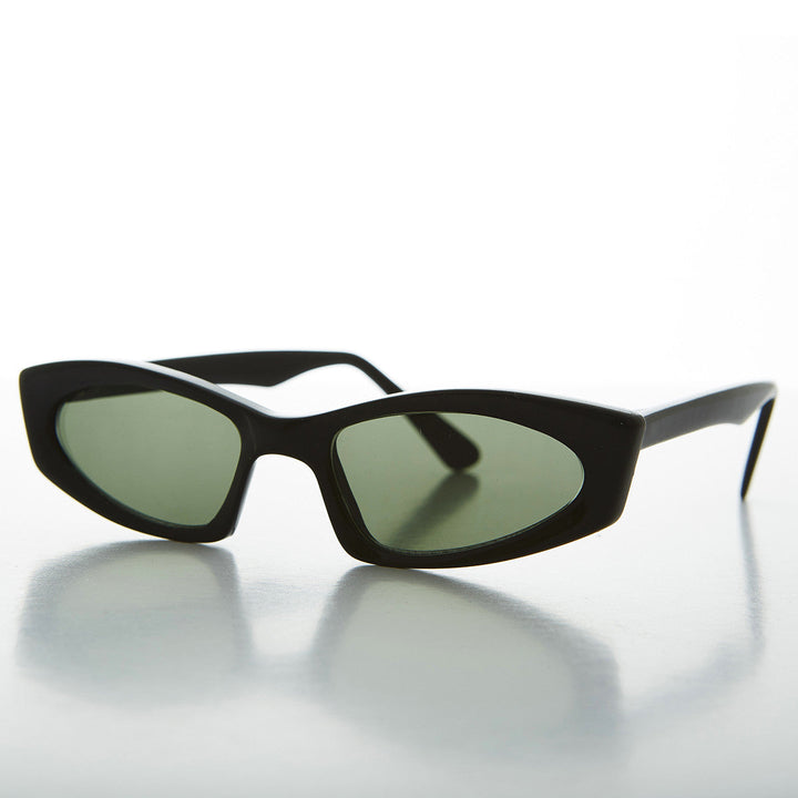 Hipster Cool Thin Crazy Cat Eye Sunglass - Cortney