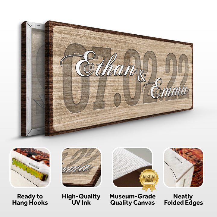 Couple Wedding Date Sign