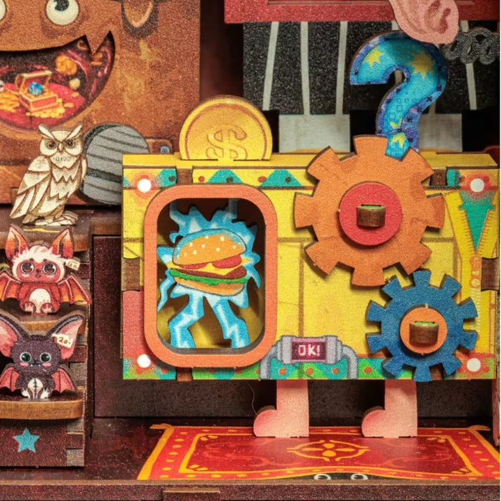 Amazing Toys Store Dollhouse Book Nook Kit - Miniature Wizardi Roombox Kit