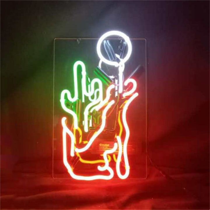 Cactus Wolf Moon Neon Signs