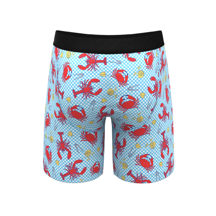 The Cajun Cookout | Summer Crabs Long Leg Ball Hammock® Pouch Underwear With Fly