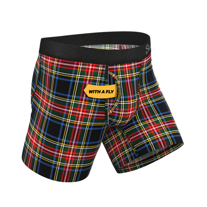 The Cappuccino | Holiday Tartan Plaid Ball Hammock® Pouch Underwear With Fly