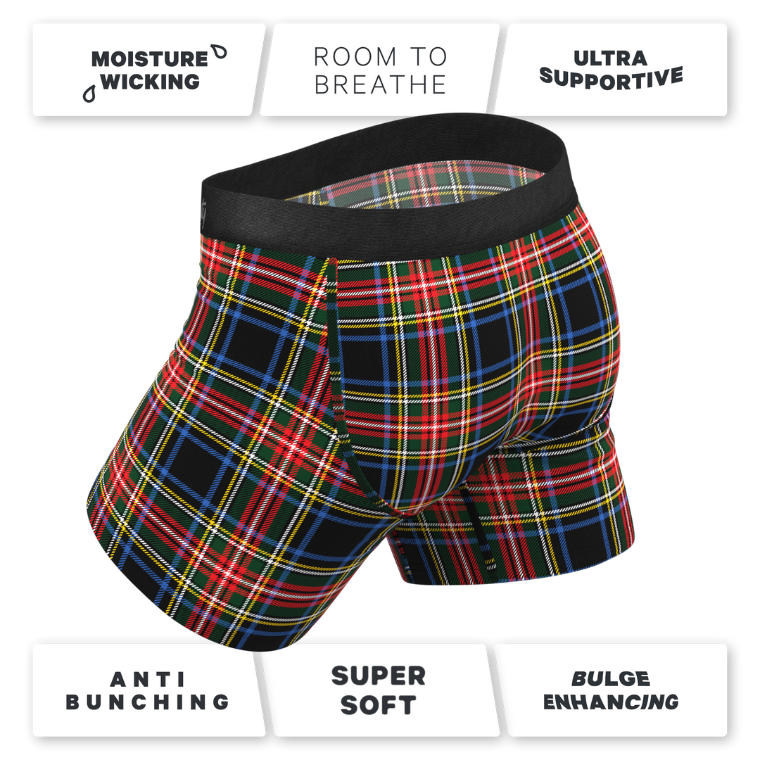 The Cappuccino | Holiday Tartan Plaid Ball Hammock® Pouch Underwear With Fly