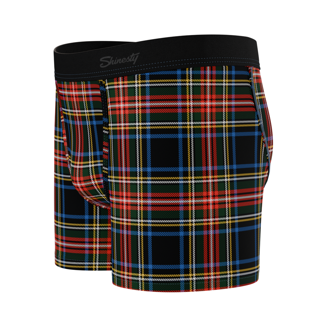 The Cappuccino | Holiday Tartan Plaid Boy's Boxer Briefs