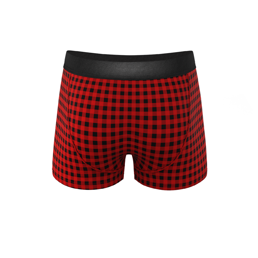 The Cardinal | Micro Buffalo Check Ball Hammock® Pouch Trunks Underwear