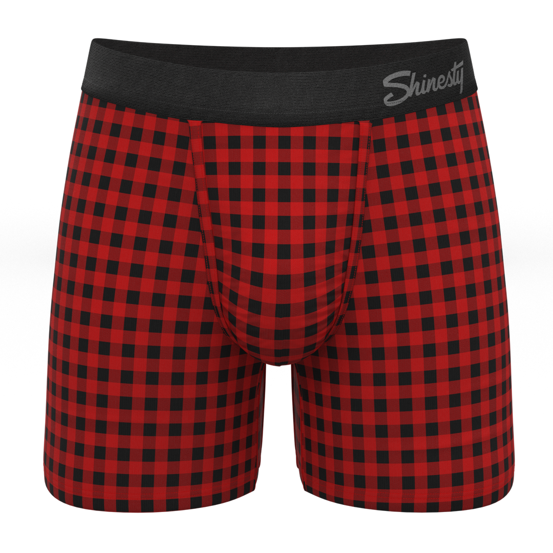 The Cardinal | Micro Buffalo Check Ball Hammock® Pouch Underwear