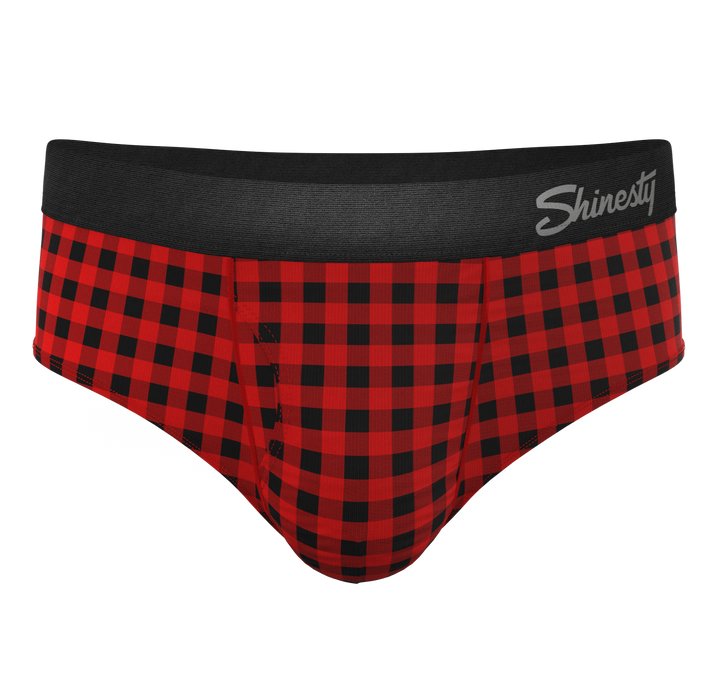 The Cardinal | Micro Buffalo Check Ball Hammock® Pouch Underwear Briefs