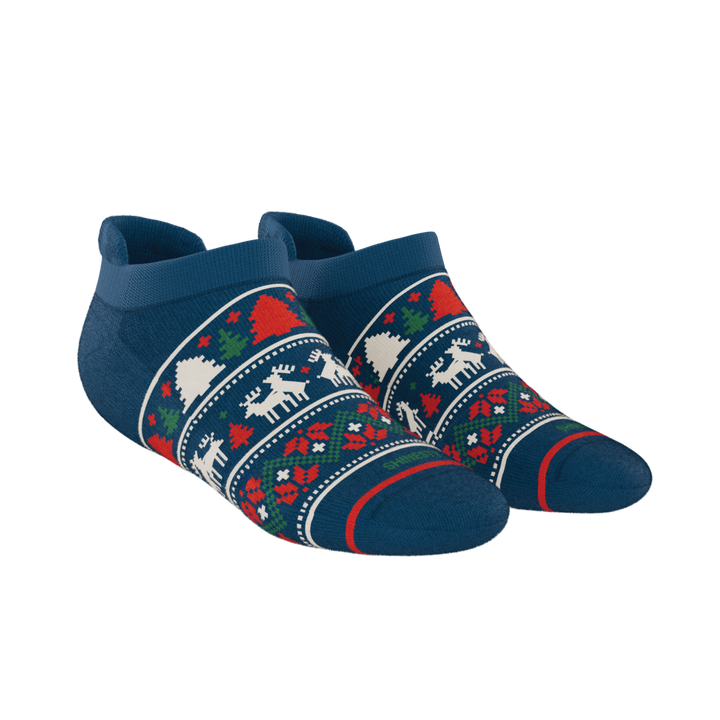 The Caribou Lous | Christmas Deer Heel Hammock™ Ankle Socks