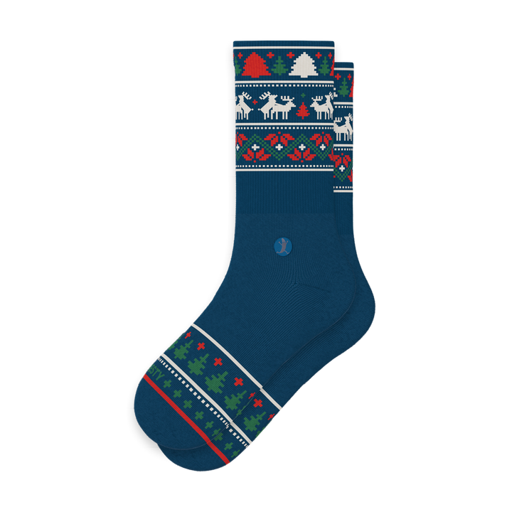 The Caribou Lous | Christmas Deer Heel Hammock™ Crew Socks