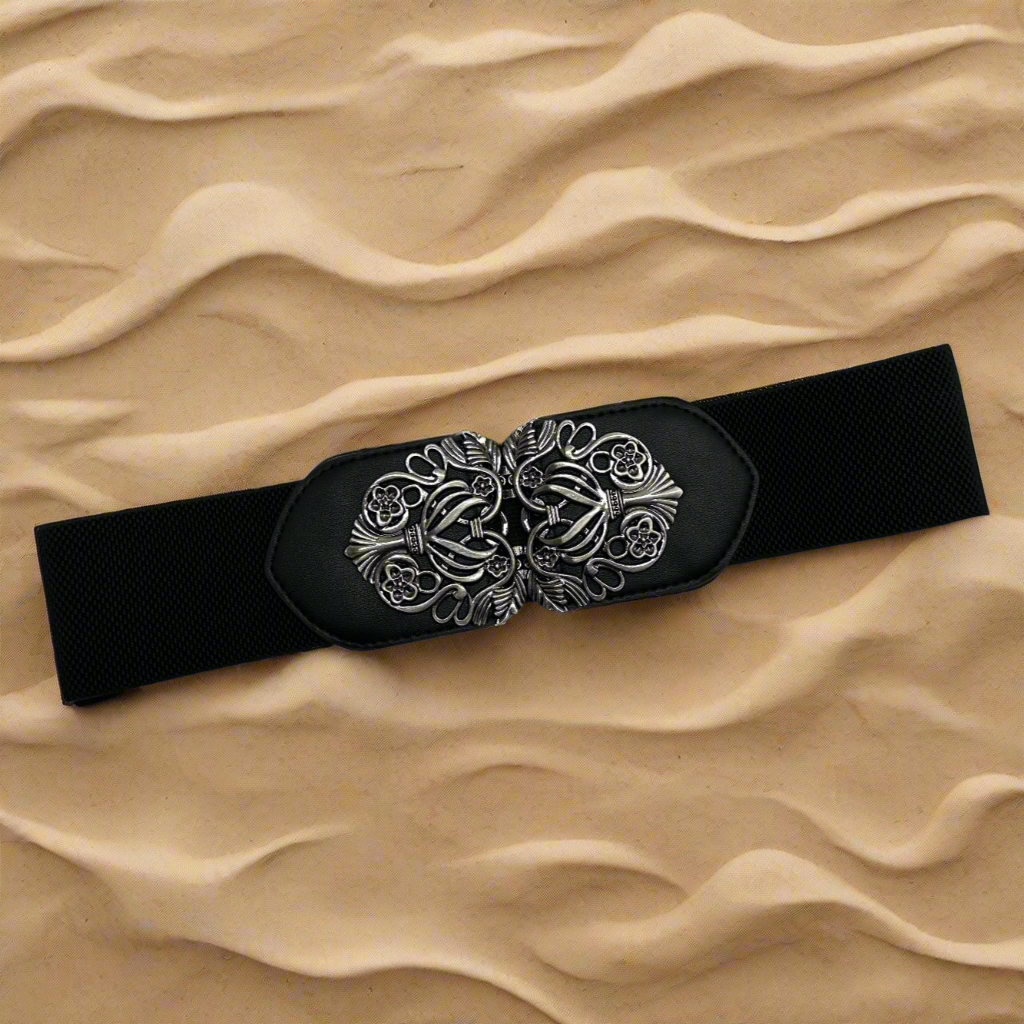 Floral Filigree Stretch Belt