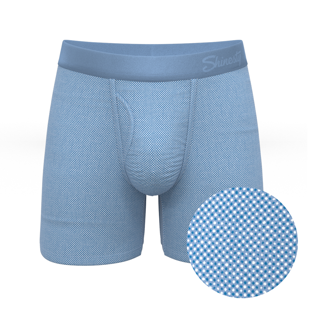 The Chambray All Day | Blue Chambray Ball Hammock® Pouch Underwear With Fly