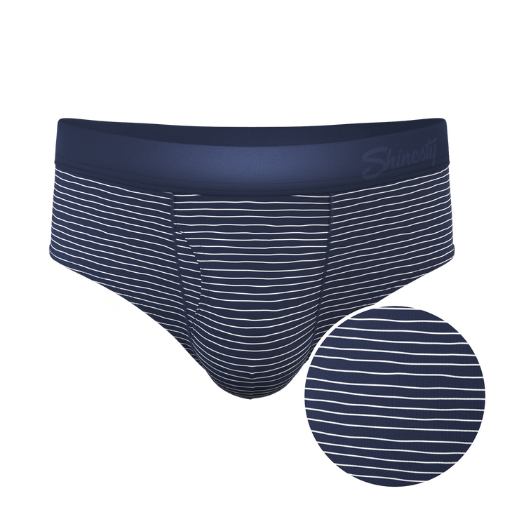 The Cheek Streak | White Stripe Ball Hammock® Pouch Underwear Briefs