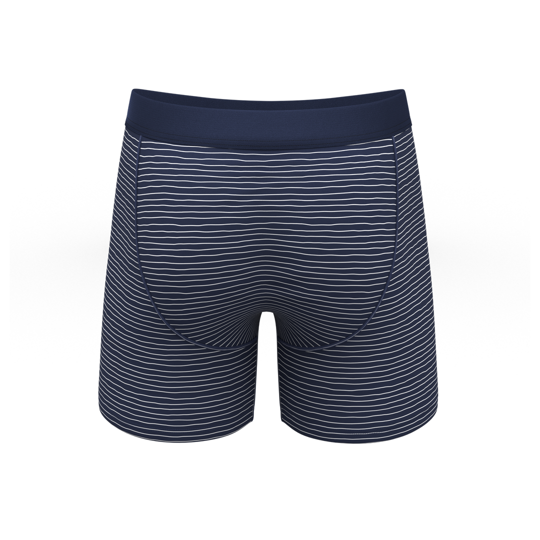 The Cheek Streak | White Stripe Ball Hammock® Pouch Underwear