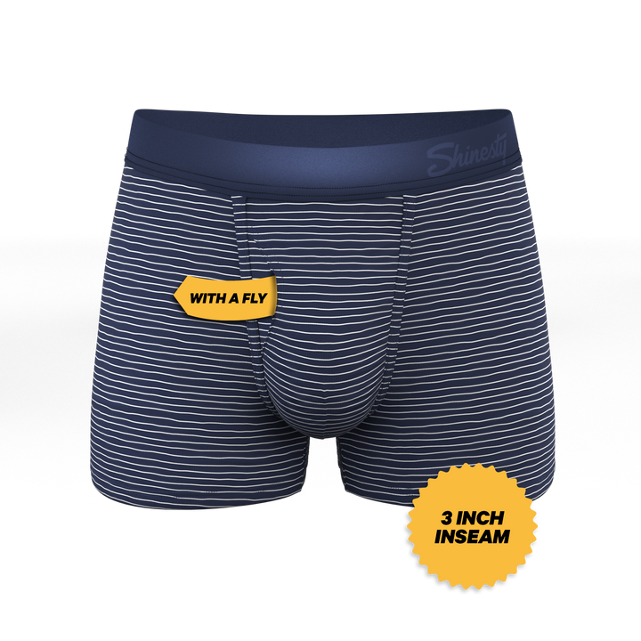 The Cheek Streak | White Stripe Ball Hammock® Pouch Trunks Underwear