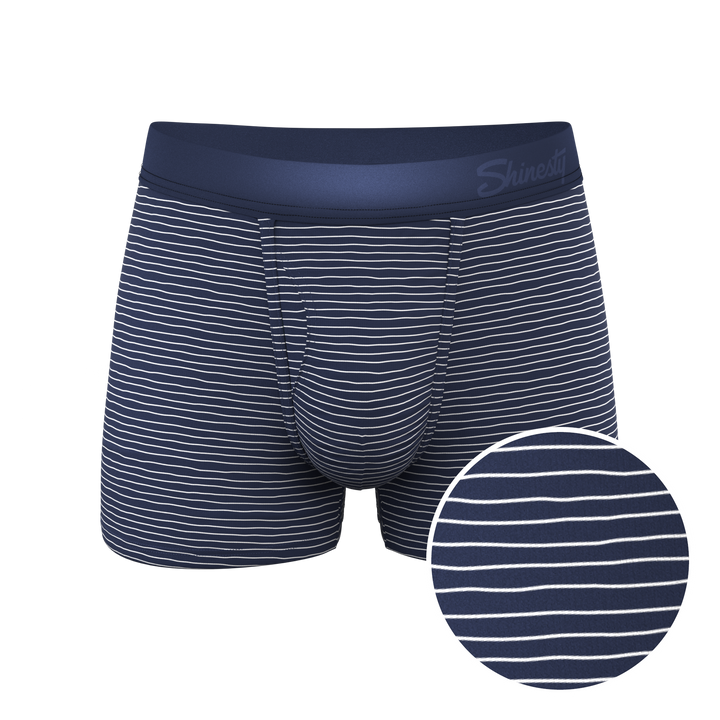 The Cheek Streak | White Stripe Ball Hammock® Pouch Trunks Underwear