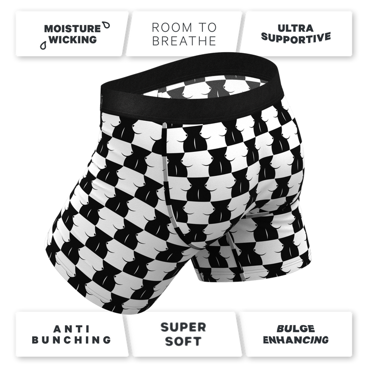The Chest Mate | Checkered Ball Hammock® Pouch Underwear With Fly