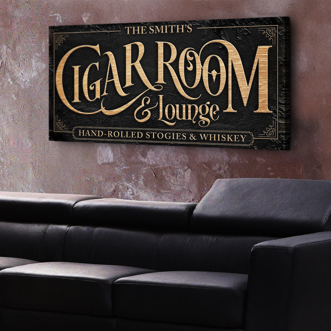Personalized Cigar Room and Lounge Sign