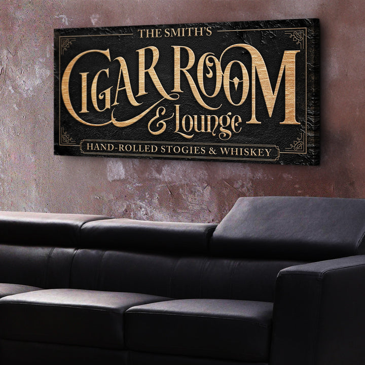 Personalized Cigar Room and Lounge Sign