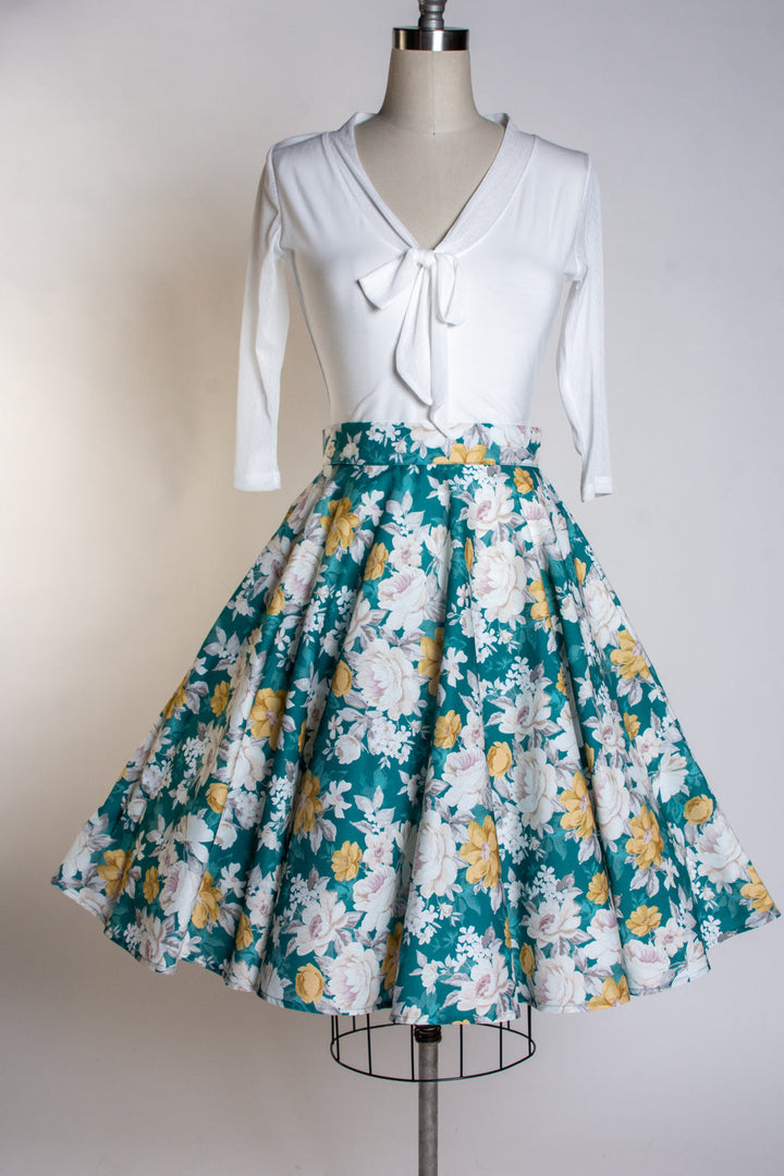 Circle Skirt - Huntington Gardens, Teal *sale