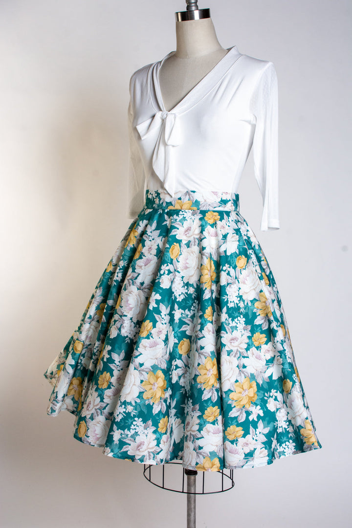 Circle Skirt - Huntington Gardens, Teal *sale